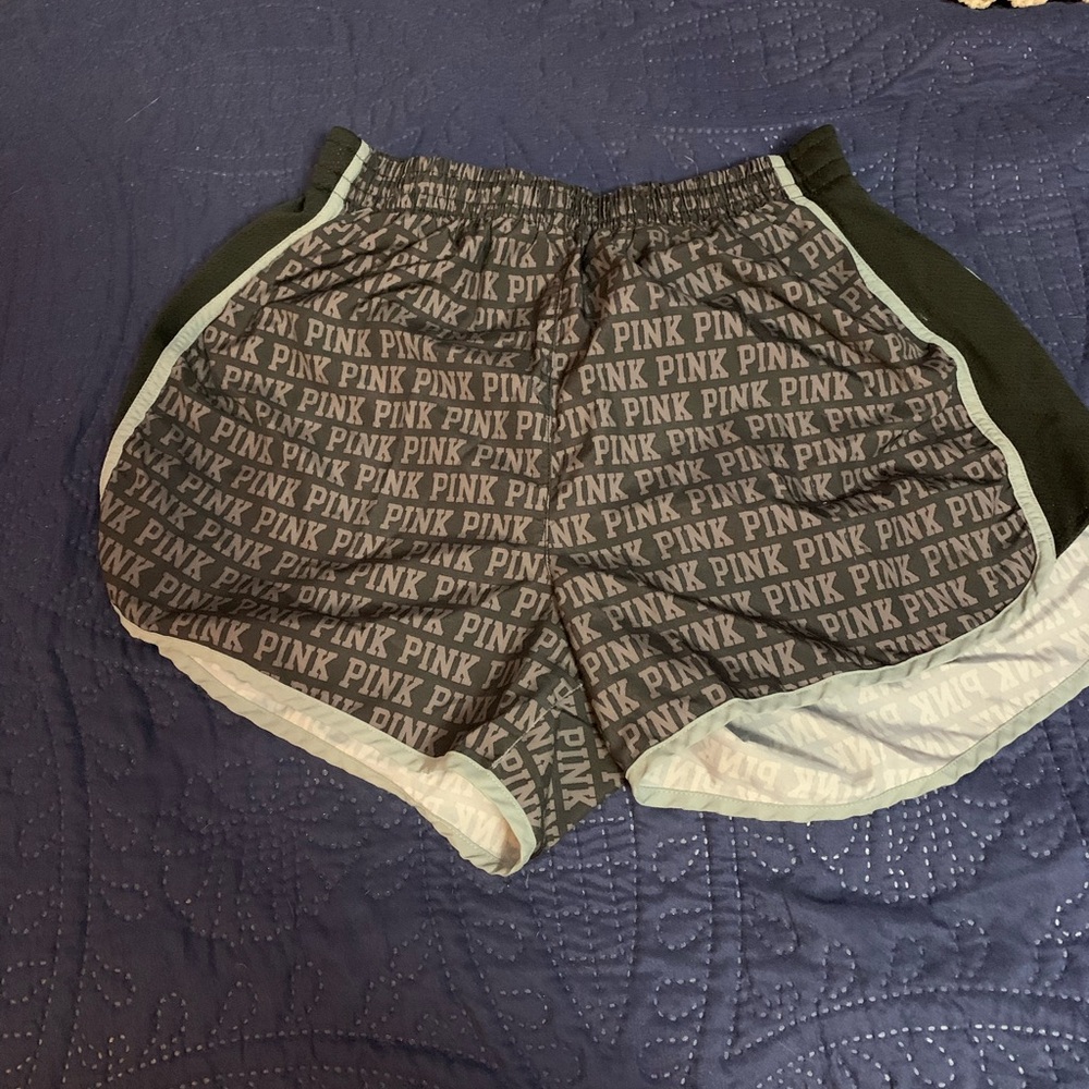 PINK Victoria's Secret Logo Print Athletic Shorts